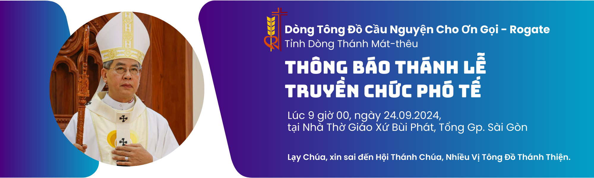 Thông Báo Lễ Truyền Chức Phó Tế 